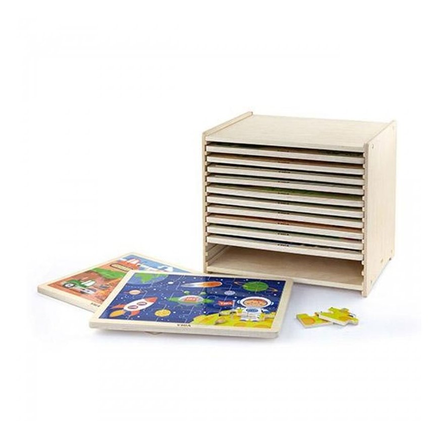 Wooden puzzles 12 pcs. Viga Toys