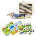 Medinės dėlionės 12vnt. Viga Toys Medinės dėlionės 12vnt. Viga Toys