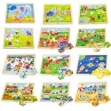 Wooden puzzles 12 pcs. Viga Toys Wooden puzzles 12 pcs. Viga Toys