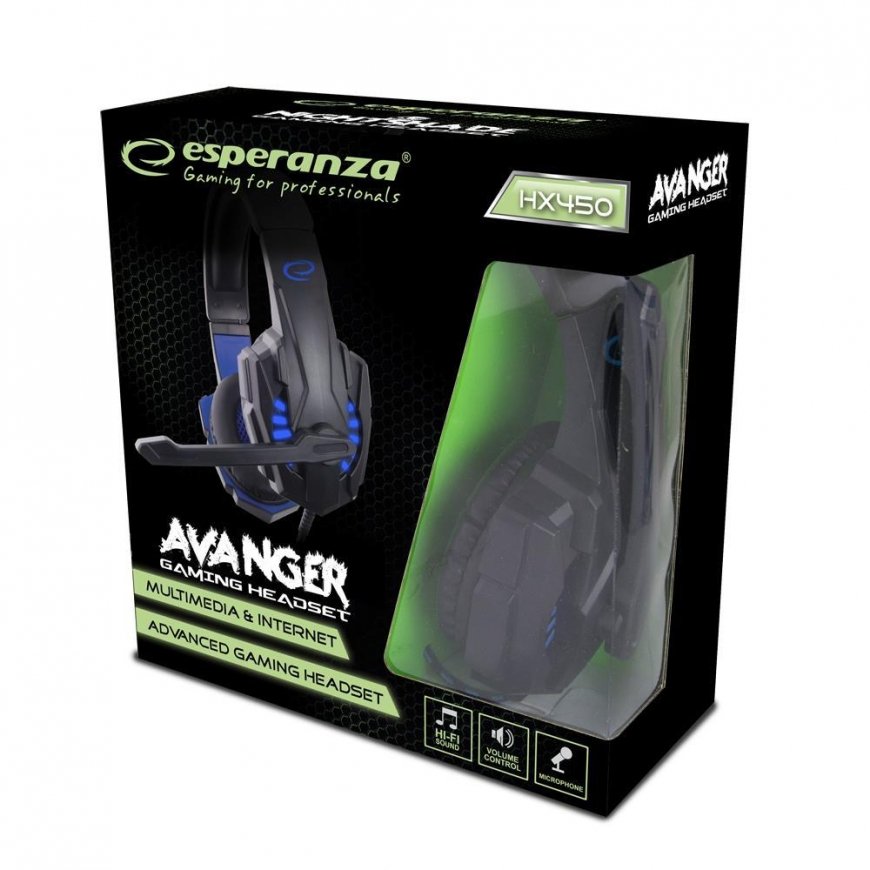 EGH450 Esperanza ausinės su mikrofonu žaidimų avanger – 3