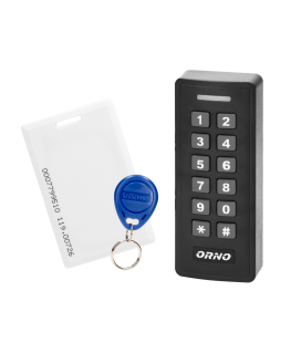 Orno Code lock with card and proximity tag reader, IP20, anthracite, guest function