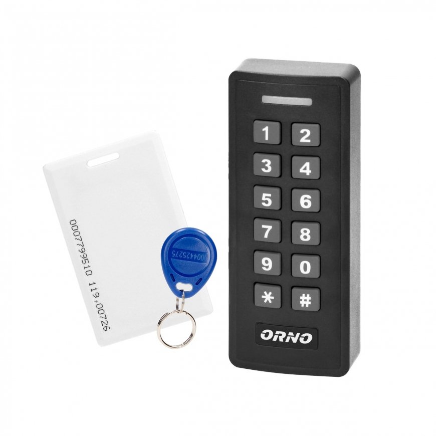Orno Code lock with card and proximity tag reader, IP20, anthracite, guest function – 2