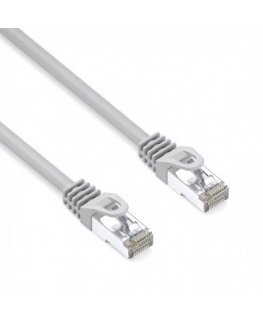 LSOH S/FTP patchcord, Cat.6a, RJ45 M - RJ45 M, 5 m, double shielded, LSOH, gray, 10 Gb/s economy
