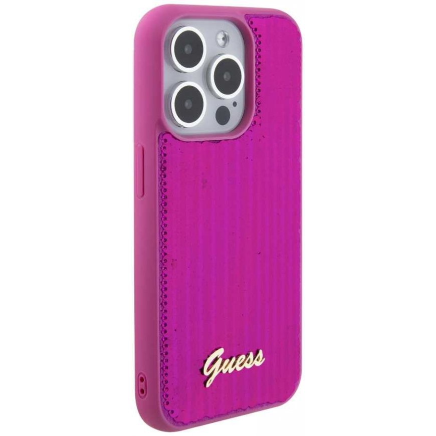 Dėklas Guess Sequin Script Logo Case for iPhone 15 Magenta – 4