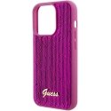 Dėklas Guess Sequin Script Logo Case for iPhone 15 Magenta