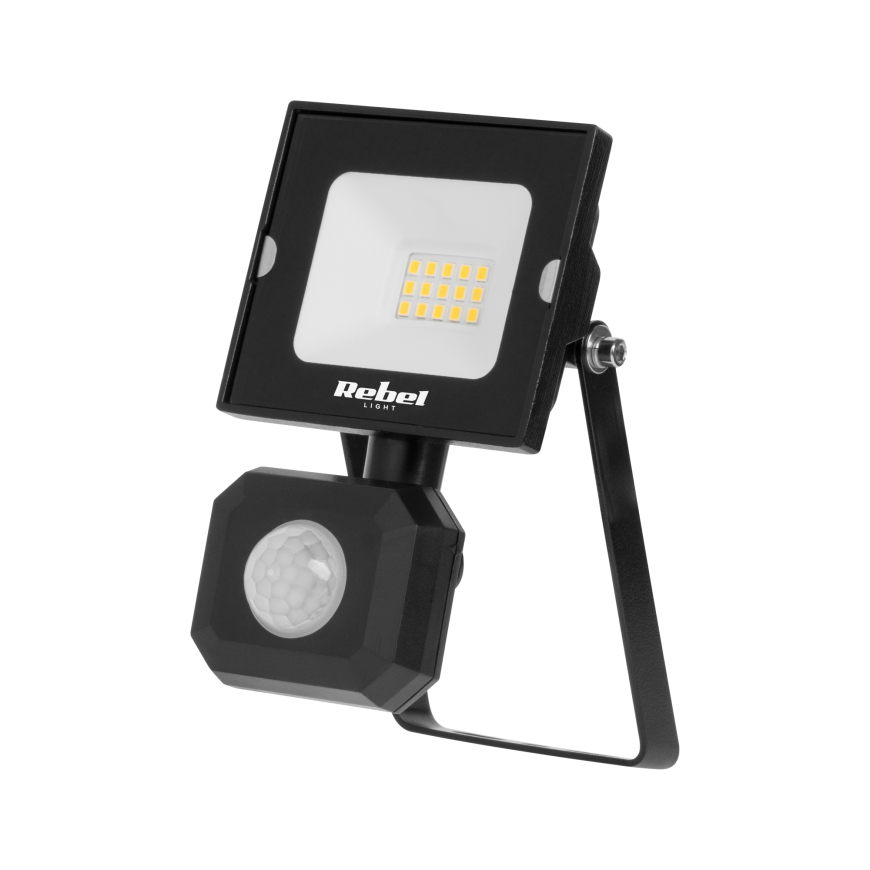Rebel 10W LED prožektorius su judesio ir prieblandos jutikliu, 4000K, 230V – 2