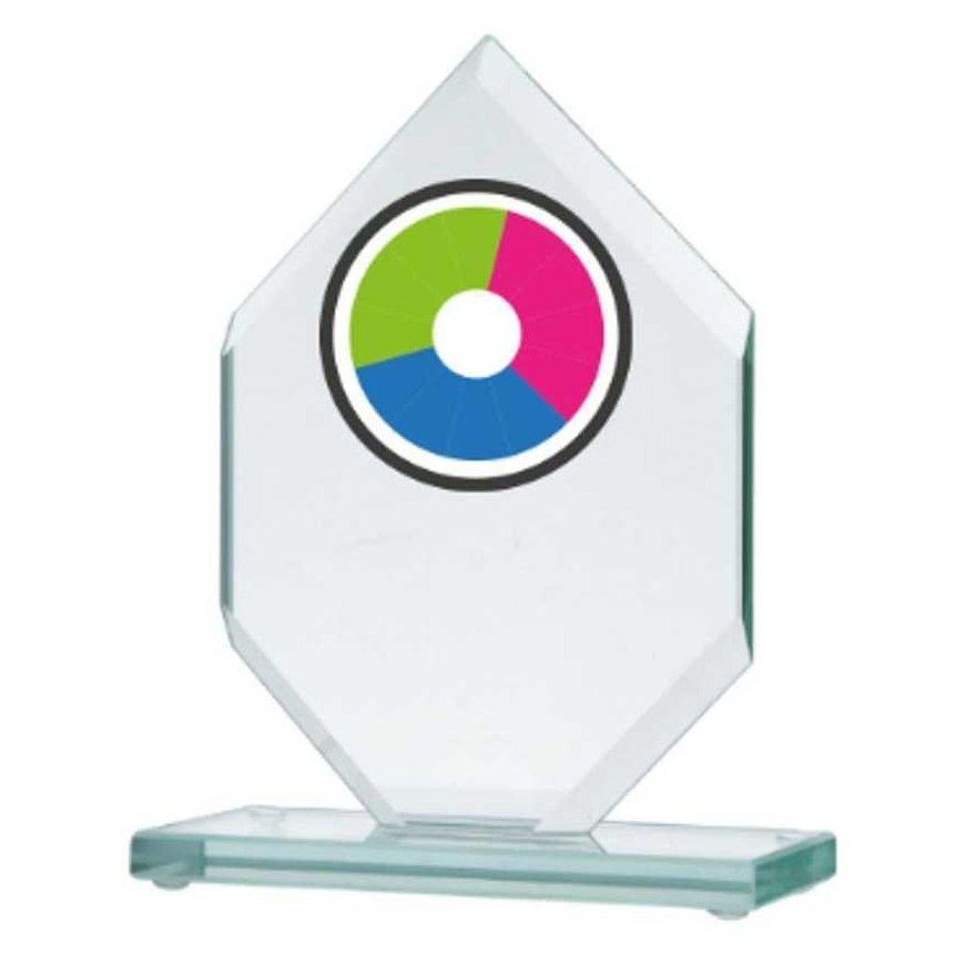 Detail LuxorJet color printing glass trophy