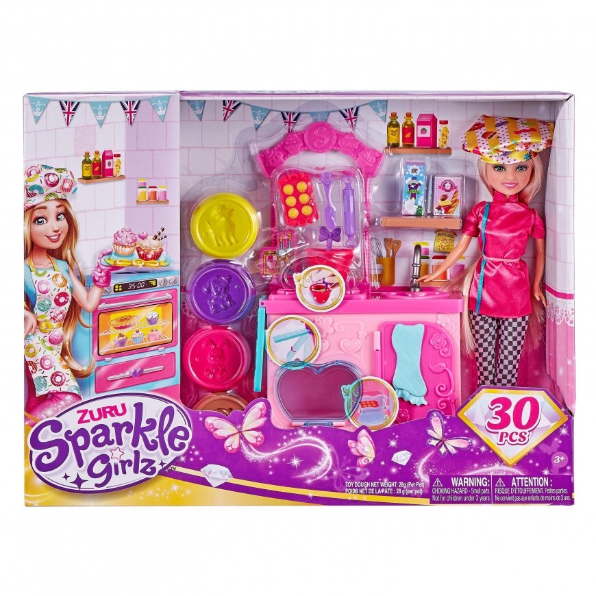 SPARKLE GIRLZ 27cm doll with baking set, 100183 – 2