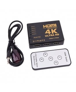 RoGer HDMI 4K High Speed Splitter 5 HDMI inputs / Remote Controller / Infrared Cable