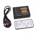 RoGer Высокоскоростной разветвитель HDMI 4K 5 входа HDMI / пульт дистанционного управления / инфракрасный кабель RoGer Высокоскоростной разветвитель HDMI 4K 5 входа HDMI / пульт дистанционного управления / инфракрасный кабель