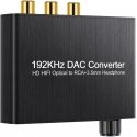 RoGer DAC 192kHz 24bit S/PDIF to RCA Converter with headphone jack 3,5mm / Optical / Coaxial RoGer DAC 192kHz 24bit S/PDIF to RCA Converter with headphone jack 3,5mm / Optical / Coaxial