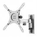 Deltaco ARM-0266 monitora stiprinājums un statīvs 109,2 cm (43") Sudrabs Siena