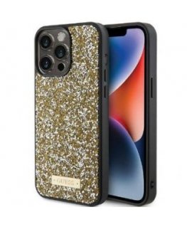 Guess Apple iPhone 15 Pro Max HC RHINESTONE METAL LOGO Yellow