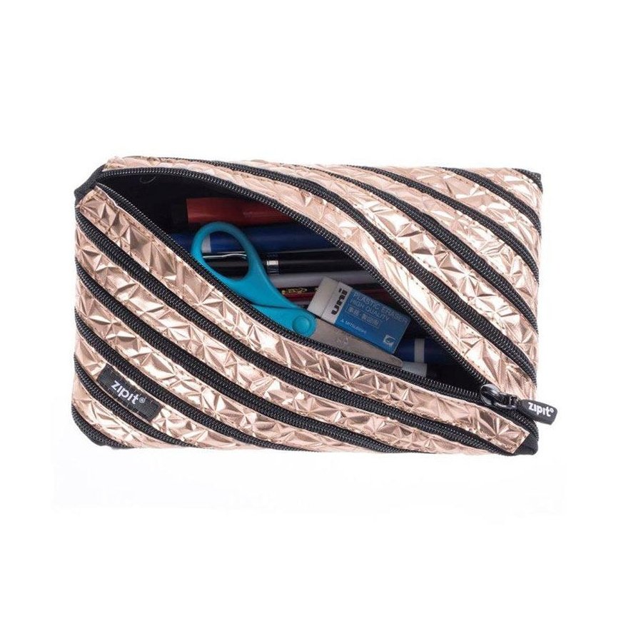 Penalas-pieštukinė ZIPIT Metallic Jumbo Pouch, ZTJ-MT-1, Bronzinė