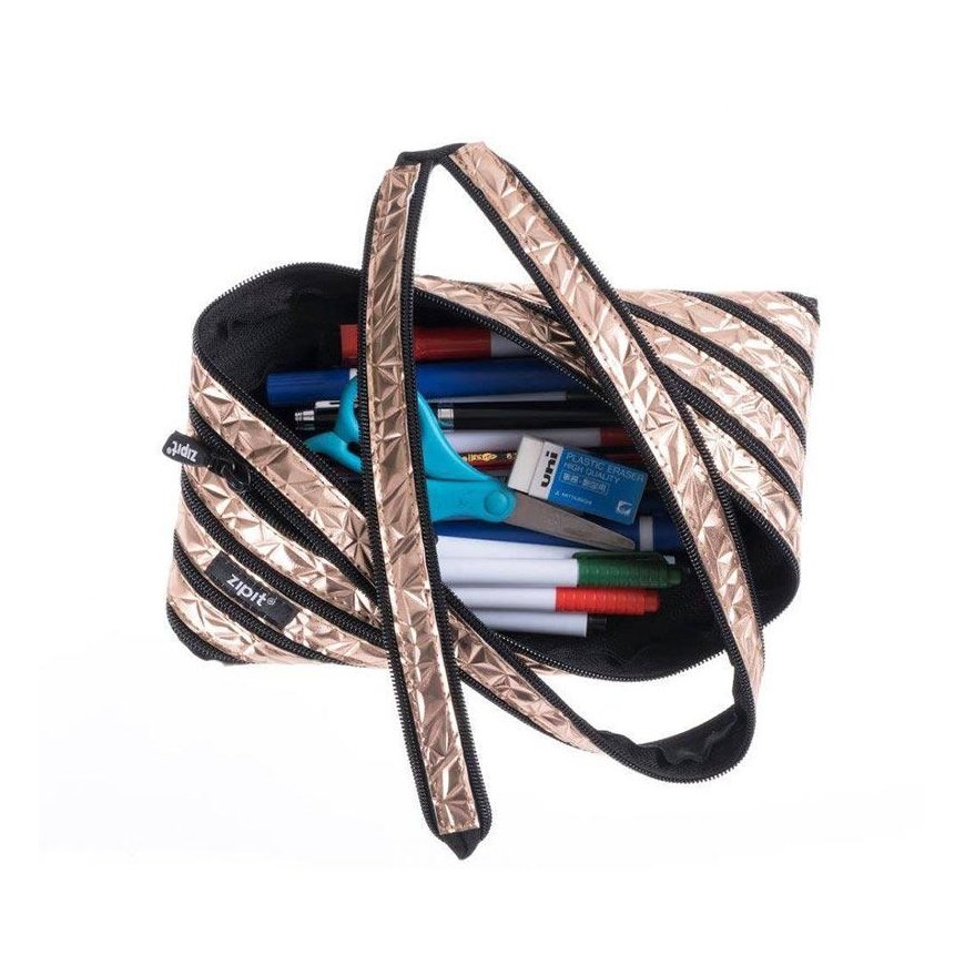 Penalas-pieštukinė ZIPIT Metallic Jumbo Pouch, ZTJ-MT-1, Bronzinė – 2