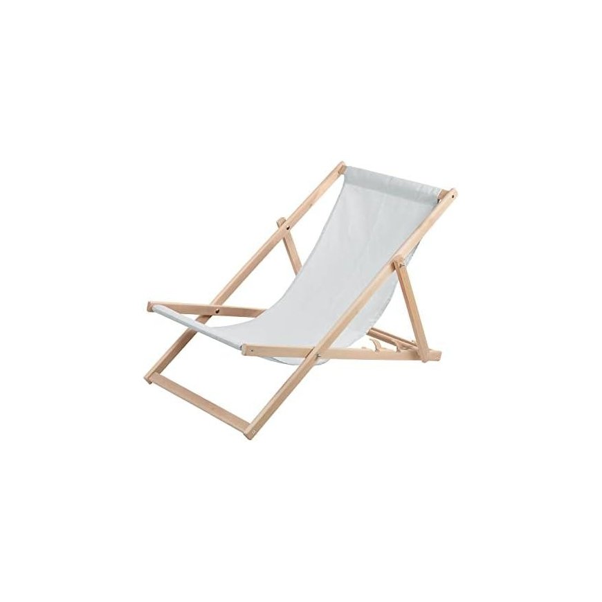 Woodok Beach lounger, wooden light gray – 4