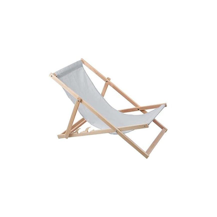 Woodok Beach lounger, wooden light gray – 5