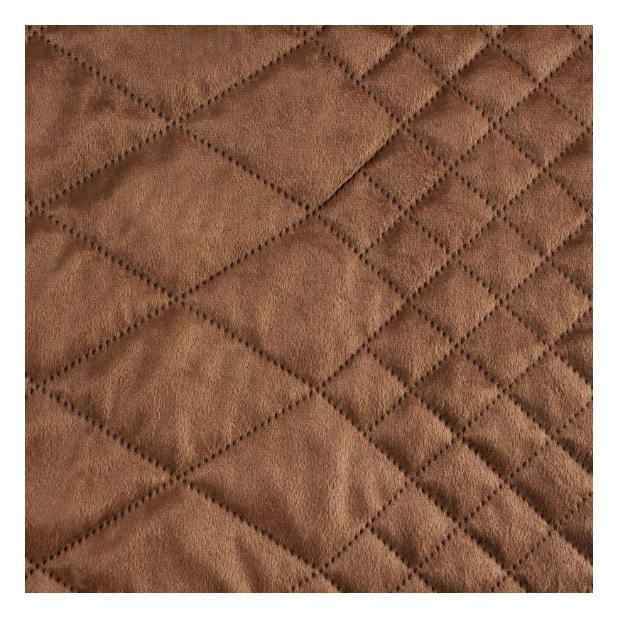 Eurofirany DESIGN 91 LUIZ / 3 Velvet bedspread, quilted by hot pressing with a geometric pattern, 220X240 cm, color: brick Bedsp – 4