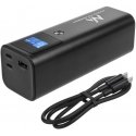 Mobilna Bateria Power Bank Maclean, 24600mAh, Maitinimo tiekimas (PD) 140W, Greitas/Greitas/Super įkrovimas, 88,56Wh, 2x Typ-C, 