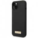 Guess GUHMP14MSBPLK iPhone 14 Plus 6.7" Black/Black Hard Case Silicone Logo Plate MagSafe