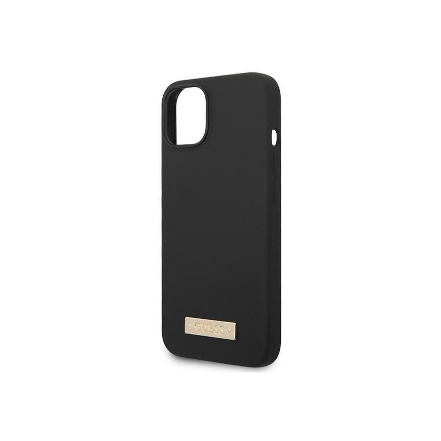 Guess GUHMP14MSBPLK iPhone 14 Plus 6.7" Black/Black Hard Case Silicone Logo Plate MagSafe – 4