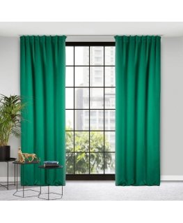 Night curtain Eurofirany MILAN made of darkening blackout type fabric, 140X300 cm, color: dark green