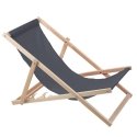 Woodok Beach lounger, gray wood Woodok Beach lounger, gray wood