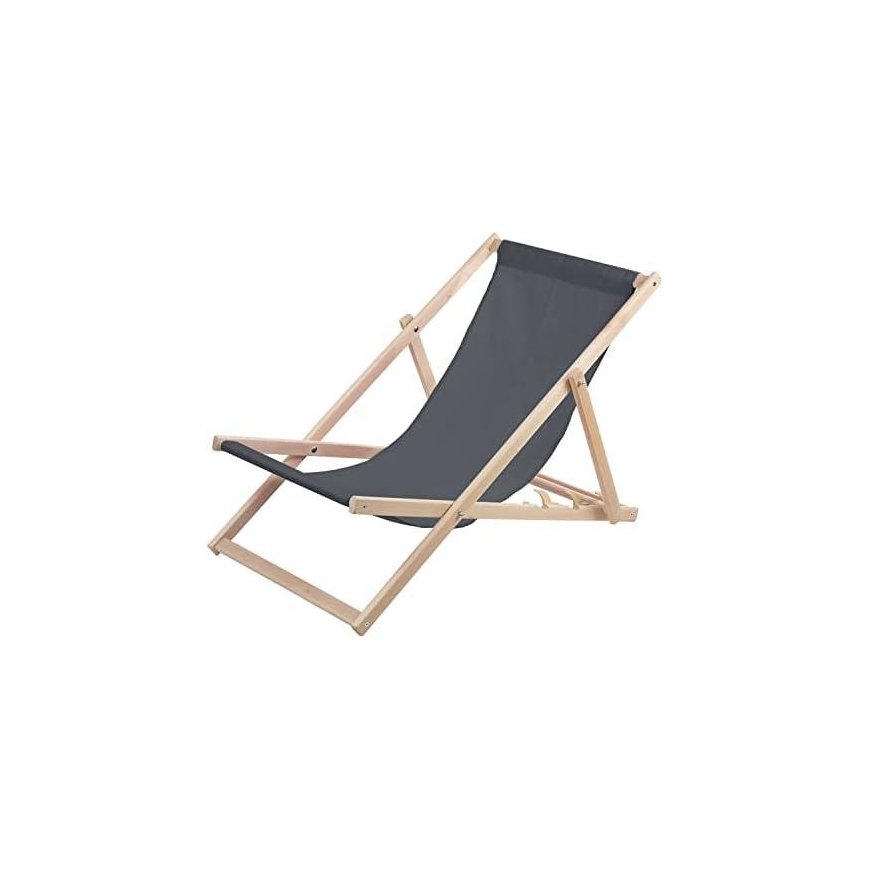 Woodok Beach lounger, gray wood – 4