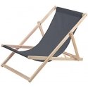 Woodok Beach lounger, gray wood Woodok Beach lounger, gray wood