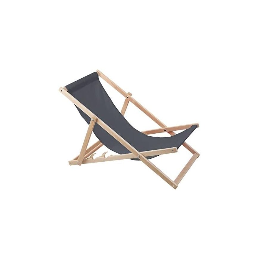 Woodok Beach lounger, gray wood – 5