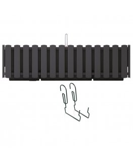 Prosperplast Balcony box with hooks Boardee Fencycase DDEF600W anthracite
