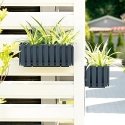 Prosperplast Balcony box with hooks Boardee Fencycase DDEF600W anthracite Prosperplast Balcony box with hooks Boardee Fencycase DDEF600W anthracite