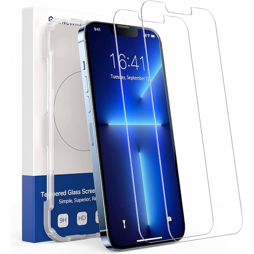 MyScreen DIAMOND GLASS LITE edge FULL GLUE (Apple iPhone 13/13 Pro 6.1") Black – 2