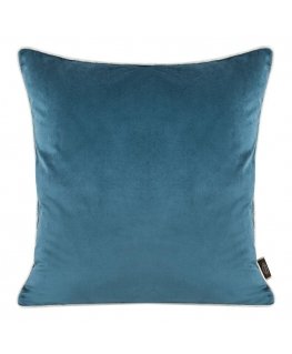 Eurofirany VELVET / 57 Two-sided velvet and imitation linen pillowcase with edges, 45X45 cm, color: blue