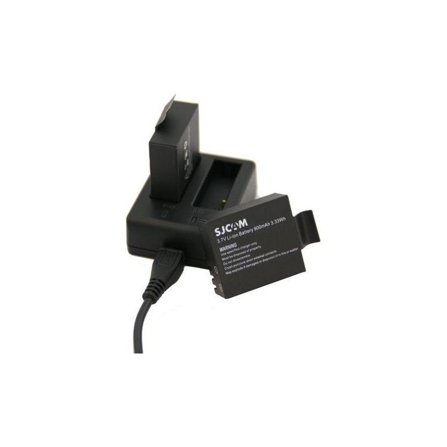 SJCAM dvigubas įkroviklis, skirtas SJ4000 / SJ5000 / M10 (R-RA-ŁAD-SJ4-5-M10)