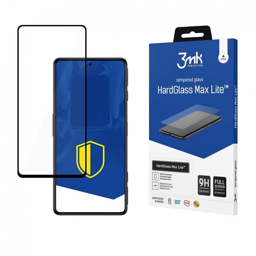 3MK Tempered glass 3MK HardGlass Max Lite POCO F4 5G black – 2