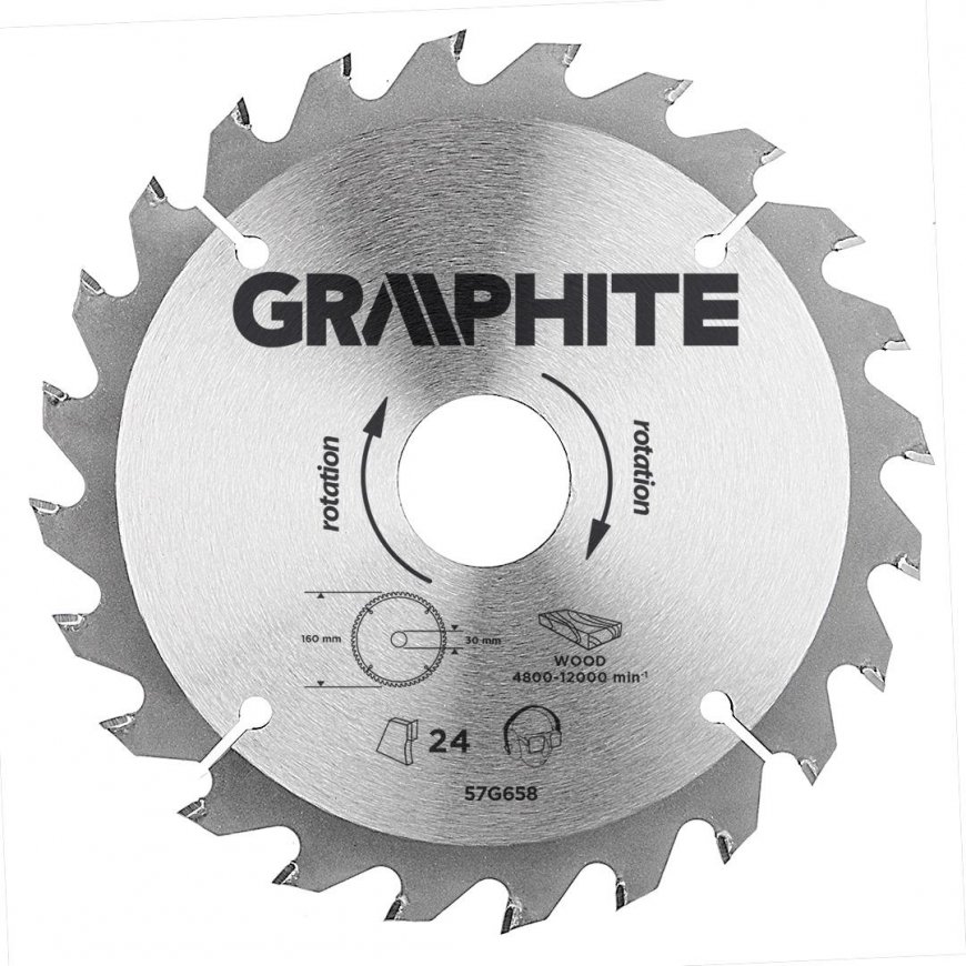 GRAPHITE Diskinio pjovimo diskas, Widia, 160 x 30 mm, 24 dantukai – 2