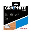 GRAPHITE Diskinio pjovimo diskas, Widia, 160 x 30 mm, 24 dantukai GRAPHITE Diskinio pjovimo diskas, Widia, 160 x 30 mm, 24 dantukai