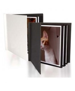 Photo frame Fujifilm Scrapbook, white hard cover, black adhesive sheets, 15x15 cm, (10 sheets)