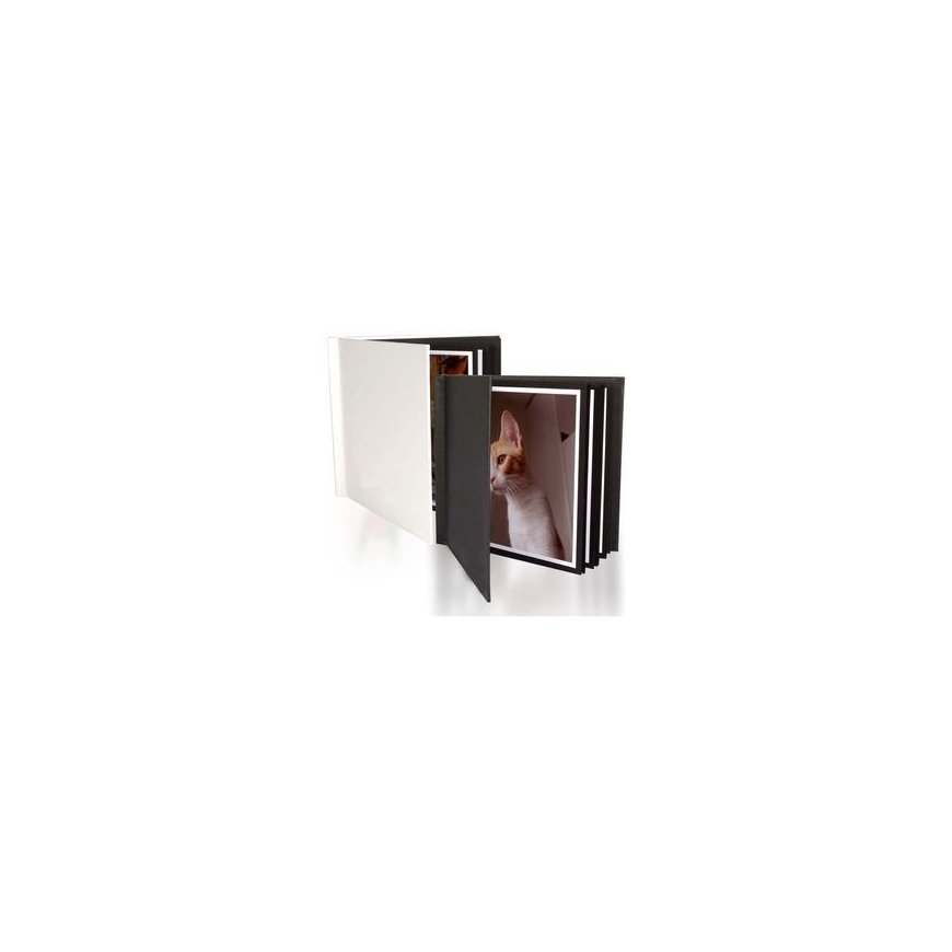 Photo frame Fujifilm Scrapbook, white hard cover, black adhesive sheets, 15x15 cm, (10 sheets)