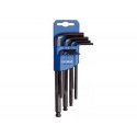 Set of L-shaped Hex keys with rounded head 9 pcs in 1.5-10mm Disintegration blister Set of L-shaped Hex keys with rounded head 9 pcs in 1.5-10mm Disintegration blister