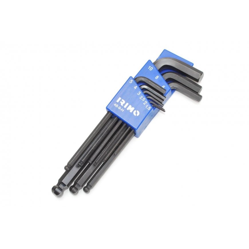 Set of L-shaped Hex keys with rounded head 9 pcs in 1.5-10mm Disintegration blister – 2