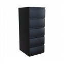 Topeshop W5 CZERŃ chest of drawers Topeshop W5 CZERŃ chest of drawers