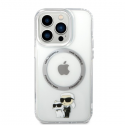 Karl Lagerfeld dėklas, skirtas iPhone 14 Pro Max 6,7" KLHMP14XHNKCIT skaidrus kietas dėklas Magsafe IML NFT Karl&Choupette