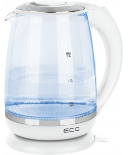 ECG RK 2020 elektriskās tējkanna 2 L 2200 W Balts