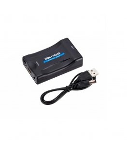 RoGer Адаптер для Преобразования сигнала SCART на HDMI (+Audio) Черный