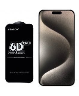 RED PRO 6D Full face Glue 9H Tempered glass for Apple iPhone 15 Plus with Black frame