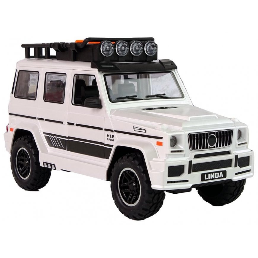 Lean Cars Baterijomis varomas visureigis baltas – 5