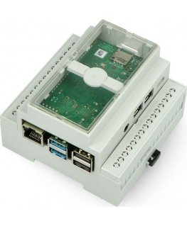 Case for Raspberry Pi 4B DIN rail - Multicomp Pro - gray