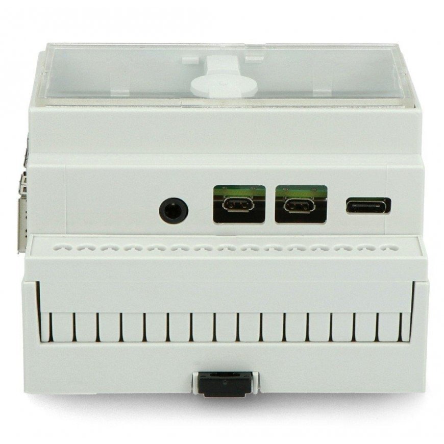 Case for Raspberry Pi 4B DIN rail - Multicomp Pro - gray – 3